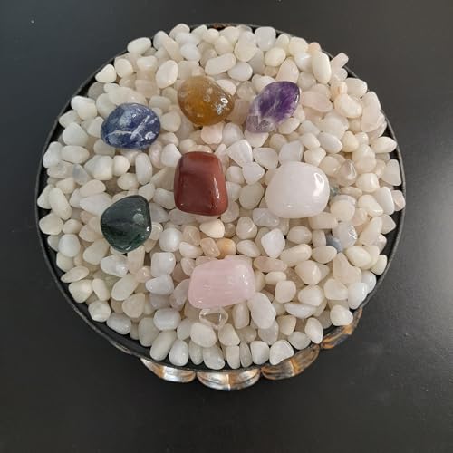 Kit Pedras 7 Chakras Cristais Naturais Para Meditação Reiki - Cristais Rolados para Energia, Equilíb