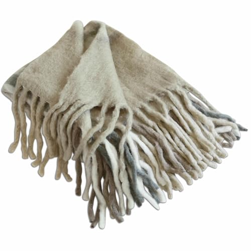 Loberon Plaid Klinas, traditionelles Schottenkaro-Design, natürliche Farbgebung, dekorativer Fransenabschluss, Wohntextilien, Wohndecke, Tagesdecke, Wolle, Acryl, Polyester, beige