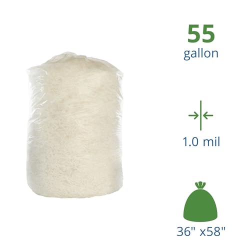 Image of Stout by Envision Clear LLDPE ProPerformance Coreless Bags, 30 inch X 36 inch, 20-30 Gallon Capacity, .7 Mil thick, 250 Bags, Made in the USA (STO-L3036C70)