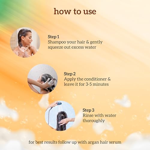 Image of inatur Argan Oil Hair Conditioner | Nourishing & Frizz Control | Deep Conditioning for Smooth, Shiny Hair | Sulphate-Free & Color Safe Formula | 200ml