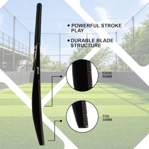 Image of Daredevil Kashmir Willow Cricket Bat for Men & Boys - Premium Double Blade Wooden Cricket Bat with Smooth Swing, Thick Edges, Lightweight Balanced Pickup, Professional Match Practice Bat