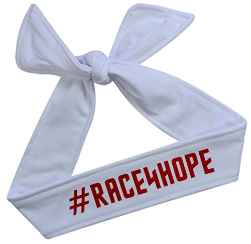 Tie Back Sport Headband with Your Custom Team Name or Text in Vinyl by Funny Girl Designs (White, 1 Headband)