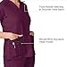 WonderWink Women's Wonderflex Verity Scrub Top, Wine, XX-Large