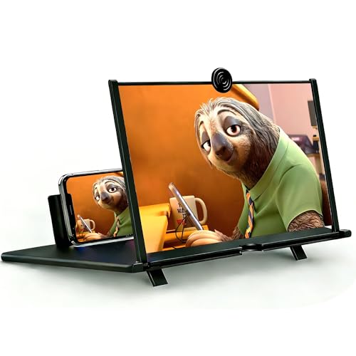 KUVPIUS 18Inch Phone Screen Magnifier, Pull-Out Type Big Screen Magnifier for Cell Phone, Portable...