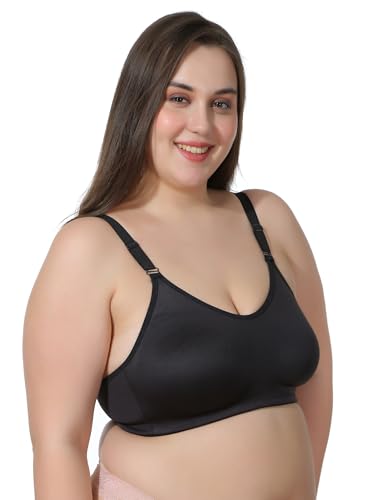 Image of MAROON Cotton Satin Blend Seamless Non Padded Non-Wired Full Coverage Women Minimizer Bra