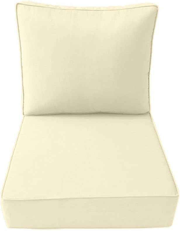 24 x 26 x 6 Pipe Trim Medium Outdoor Deep Seat Back Rest Bolster Cover ONLY-AD005