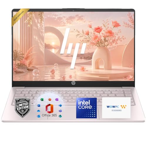 Image of HP 14 inch Laptop Computer, 2026-2027 Edition, Intel N150 Processor, 4GB DDR5 RAM, 128GB SSD, 1TB Cloud Storage, Windows 11 with Microsoft 365
