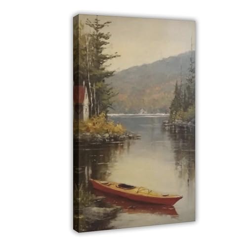 Peinture à l'huile rurale rétro sur toile pour réchauffer l'ambiance de votre chambre