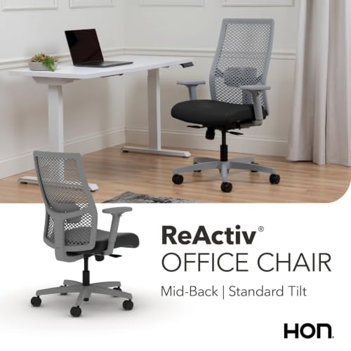 Image of HON Ignition 2.0 ReActiv Ergonomic Office Chair, Lumbar Support, Black