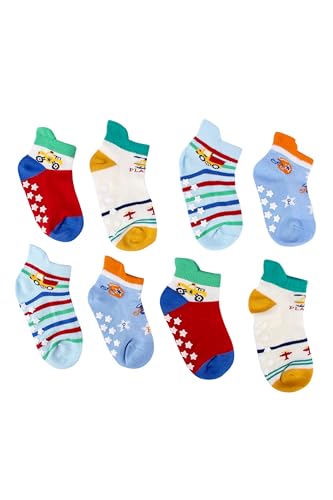 Image of NEOBABY Cotton Anti Slip Grip Socks for Kids Boys & Girls (Assorted Random Designs)