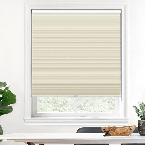LazBlinds Cordless Cellular Shades, Blackout Honeycomb Shades with 1.5 inch Cells, Room Darkening...