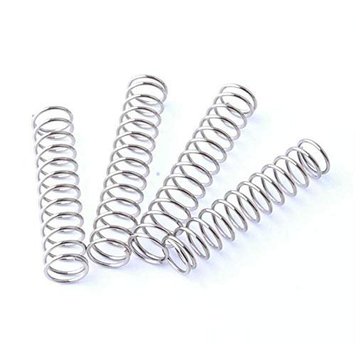 NO-LOGO Springs 10Pcs White Zinc Plated Compression Spring Wire Dia 0.6mm Outer Dia 7mm 8mm Tension Spring Hardware Accessories (Size : 0.6 x 8 x 80mm)