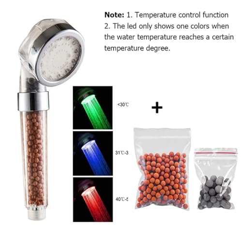 Cabezal de ducha LED Anion con cambio de color y pantalla de temperatura miniatura 4