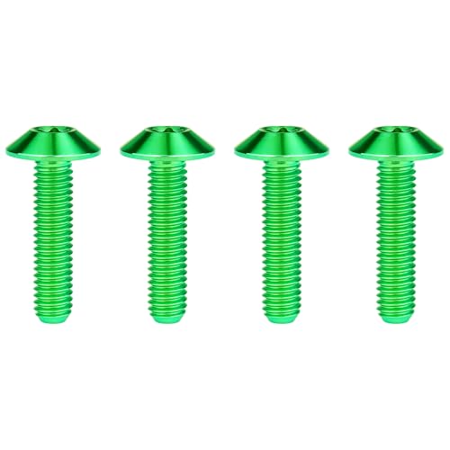Titanium M4 M5 M6 Button Torx Head Bolt Screw (Green, M5x25mm)