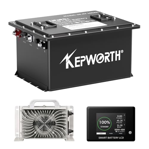 KEPWORTH 36V 105Ah Lithium Battery for Golf Cart, LiFePO4 Batteries...