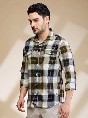Image of Being Human Black Slim Fit Regular Collar Men's Shirt Clothing