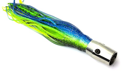 Lobo Lures FloMax-Pro Series Jet Head Trolling Lure Stainless Steel Tuna Marlin Mahi (Mahi Mahi)