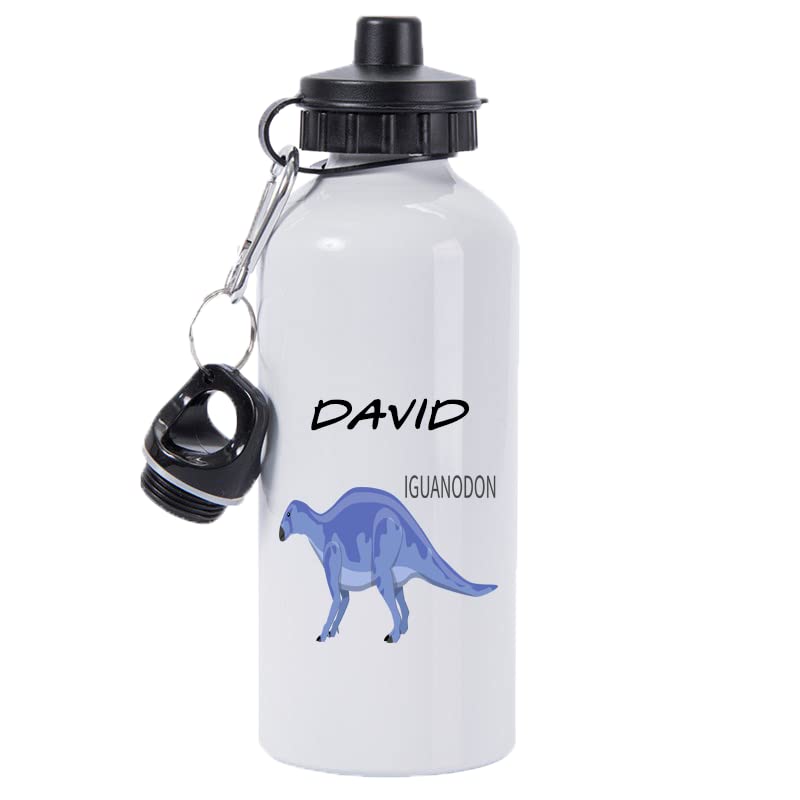 Pickhut Personalised Dinosaur Water Bottle 600ml Back to School Gift for Kids (Iguanodon)