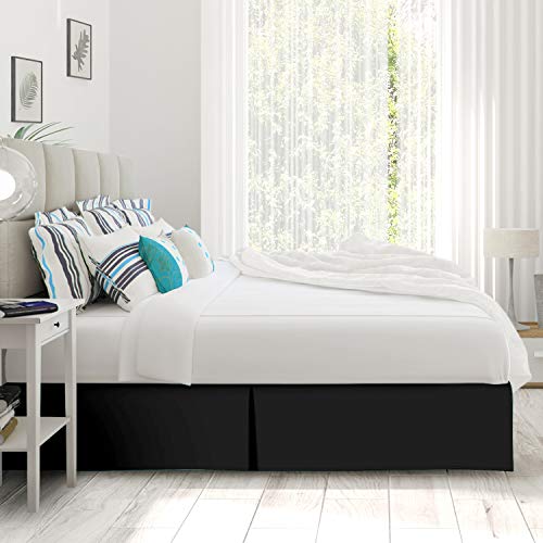 image for Nestl Pleated Bed Skirt, Easy Fit Bed Skirt, 14” Inch Tailored Drop 
