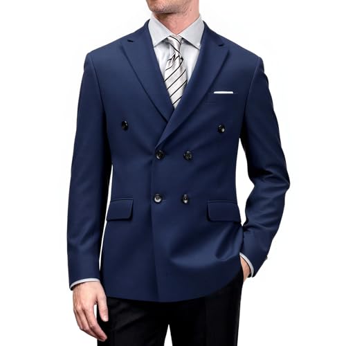 Men's Slim Fit Double Breasted Blazer Jacket
