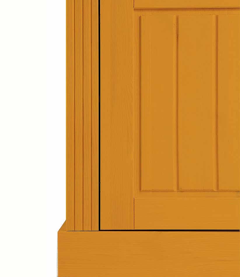 Image of APRODZ Solid Wood Alegre Sideboard Storage Cabinet for Living Room | Sunset Orange