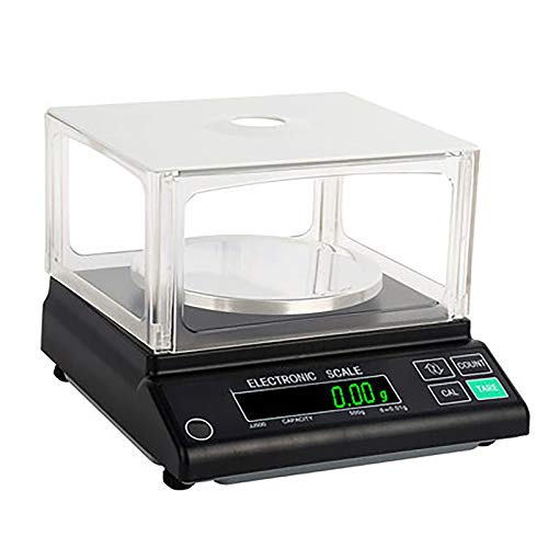 Básculas de Laboratorio Balanzas de Laboratorio Báscula Analítica Electrónica de Precisión de Laboratorio 100 x 0,01 g Pantalla LCD Grande con Interfaz RS232 Conversión de 3 Unidad