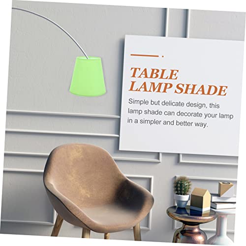 Image of Decorative Fabric Clip Lampshade Replacement for Farmhouse Light Fixtures Easy Installation Lightweight Iron Frame Softens Light for Unique Bedroom Decor Fluorescent Green Color