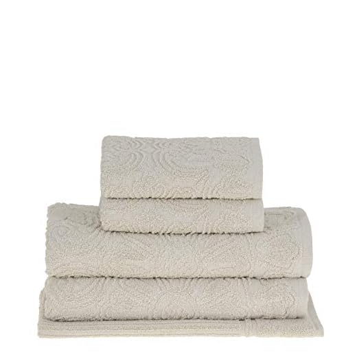 Buddemeyer Jogo de toalhas Florentina Banho Bege 5 peças