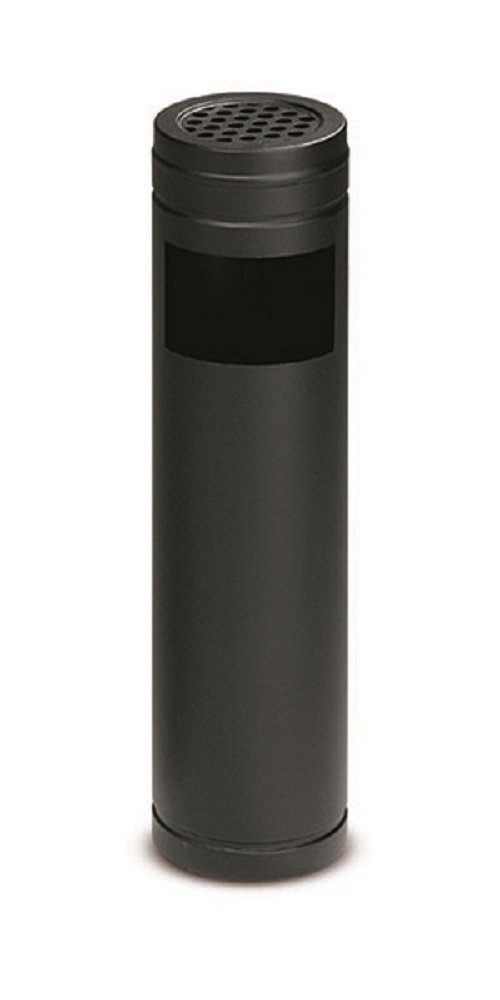 Posacenere Gettacarte in Metallo Verniciato. A Doppia Funzione, È Un Utile Complemento D'Arredo per Locali Pubblici, Uffici, Ambienti Esterni.Modello Tondo, Ø 14 Cm, Altezza 54 Cm.
