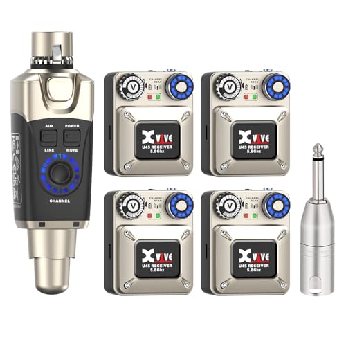 Image of Xvive U45R4 Wireless in-Ear Monitor System Set with One Transmitter and Four Receivers