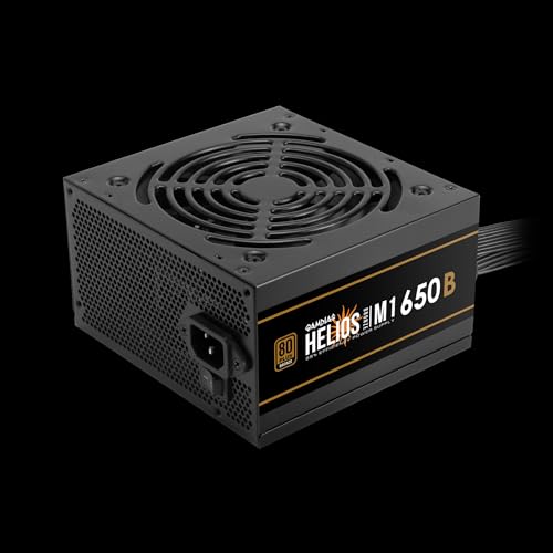 Image of GAMDIAS Helios M1 650B Power Supply Unit, 650W, 80 Plus Bronze, Non-Modular, ATX 12V V2.4, Support C6 /C7 Power State, 120mm Hydraulic Bearing Fan, Flat Black Cables - 3 Year Warranty