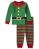 The Children's Place,Family Matching Christmas Holiday Pajamas Sets, Snug Fit 100% Cotton, Adult, Big Kid, Toddler, Baby,Kids - PJ Set,ELF SUIT,14