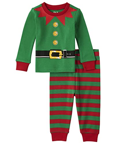 The Children's Place baby girls Family Matching Christmas Holiday Sets, Snug Fit 100% Cotton, Pajama Set, Elf Suit, 4T US