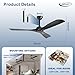Imagen de Depuley Ventilador de techo sin luz: Ventilador de exterior de 52 pulgadas con control remoto por aplicación para porches y terrazas