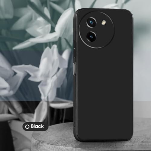 Image of Back Cover for Vivo T3x 5G | Full Camera Protection | Premium Liquid Silicon Case | Flexible Bumper Case for Vivo T3x 5G (Black)