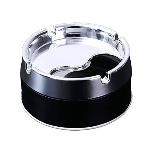Smokeless Ashtrays for Cigarettes Indoor,Stainless Steel Auto Ashtrays with Lid Car Ashtray Smell Proof Portable Windproof Ash Tray for Smokers, Desktop Smoking Ashtray Office Patio Home Decor
