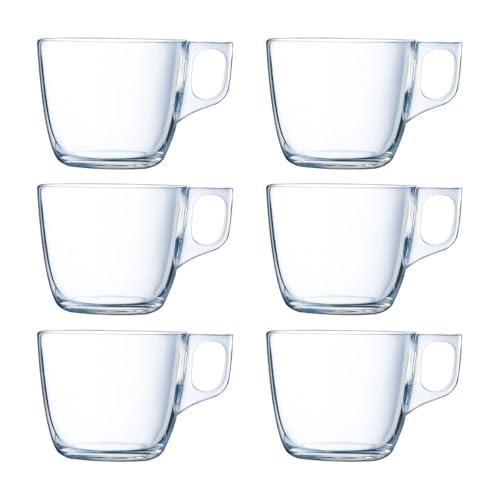 Luminarc Nouveau Set de 6 tasses en verre 22 cl Sodo Passe au micro-ondes 100 % hygiénique