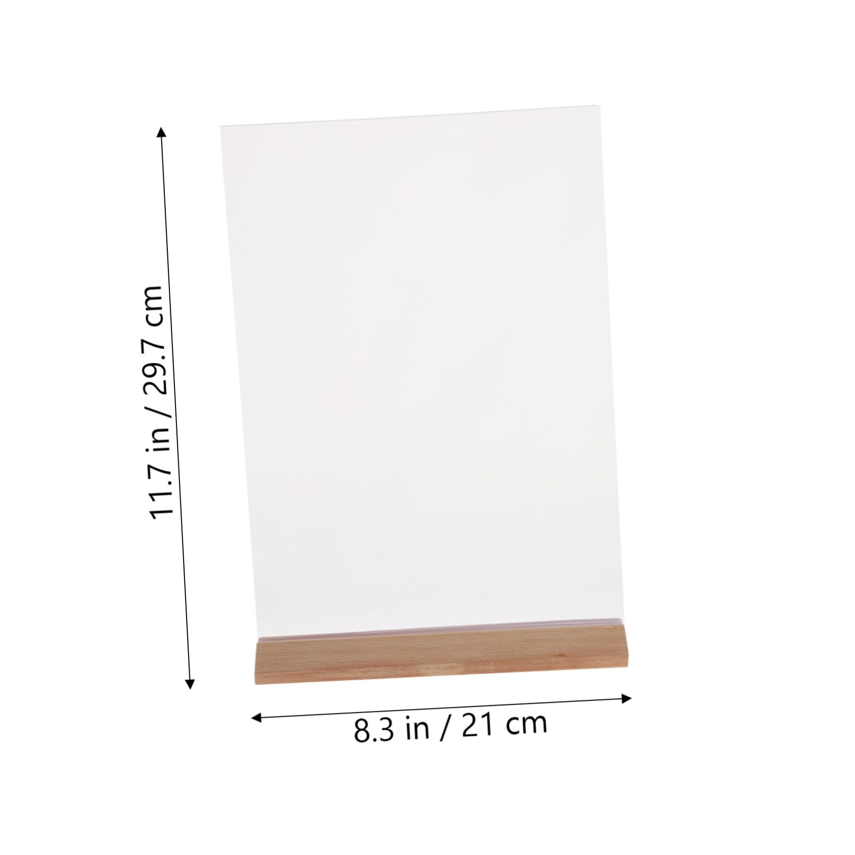 FUNOMOCYA Acrylic Sign Holder Tabletop Display Sign Holder Price Tags Display Stand for Reception Room