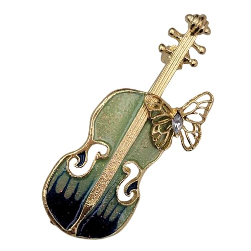 GFM Violin Music Enamel Brooch (BRCH-112543-VIO-TXNL)