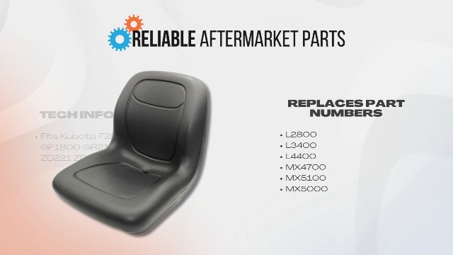 Kubota F2880, F3560, GF1800, GR2110 GR2120 Aufsitzmäher passend Sitzschale PVC Kubota F2880, F3560, GF1800, GR2110 GR2120 Aufsitzmäher passend Sitzschale PVC
