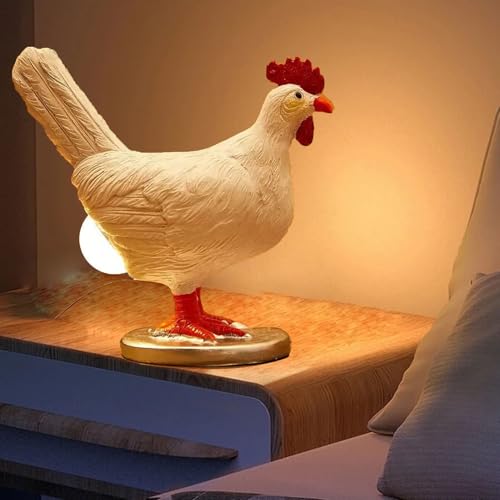 Lámpara de mesa huevo de pollo LED 3D Resina miniatura 6