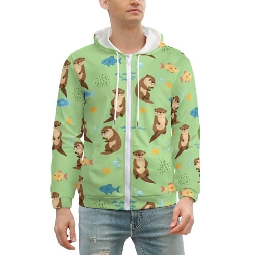 Sudadera con capucha para hombre con bolsillos miniatura 2