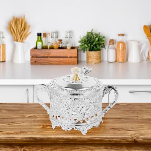 Especiero de vidrio portátil STOBAZA, fácil de limpiar y con cuchara integrada 6