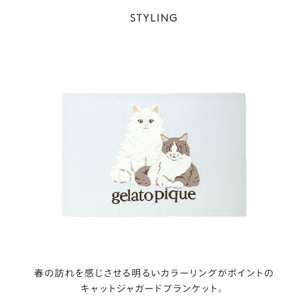 Amazon.co.jp: ジェラートピケ キャットジャガードブランケット