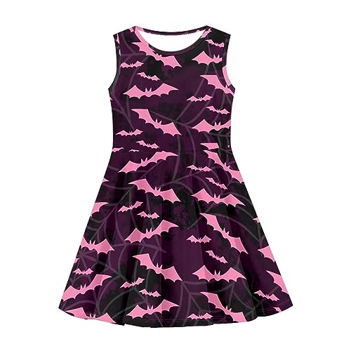 Modysero Comfy Soft Loose Fit Sleeveless High Waist Twirly Halloween Dress Halloween Party Kids Player4