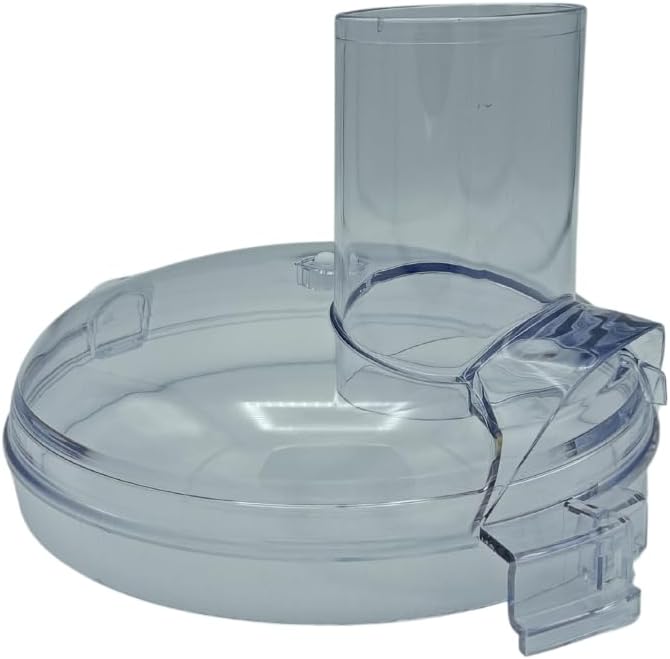 Moulinex food processor replacement lid, angled view showing feed tube