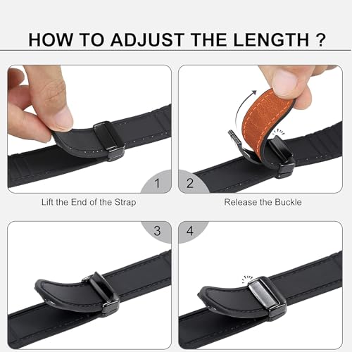 Image of ACM Watch Strap Leather Magnetic Silicone 22mm compatible with Oneplus Watch 2r Smartwatch Belt Luxury Band