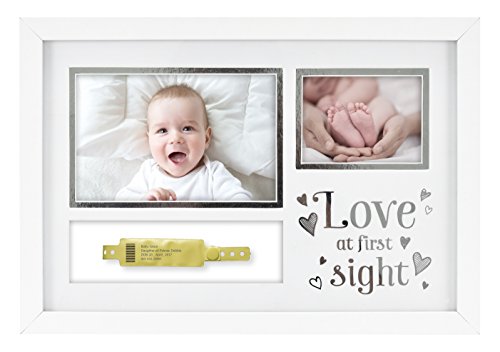 Image of MCS Baby Hospital ID Bracelet and Photo Frame, Silver