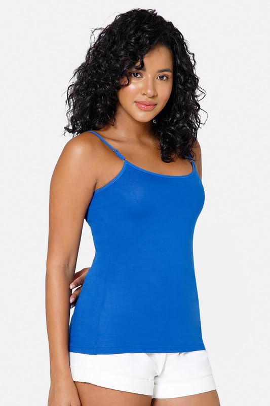 Image of Intimacy Cotton Camisole for Women with Adjustable Spaghetti Straps Comfortable Everyday Wear Camisole Slip for Women