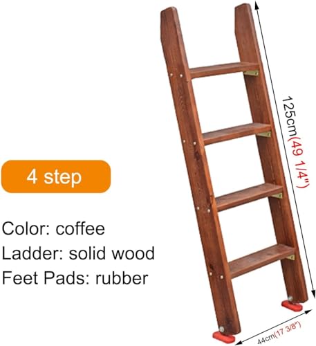 Escalera para litera doble de madera, ideal para optimizar el espacio en cuartos infantiles 3